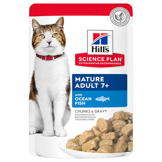 Hill's Science Plan Mature Adult 7+ Cat Food Pouches (12 x 85g)