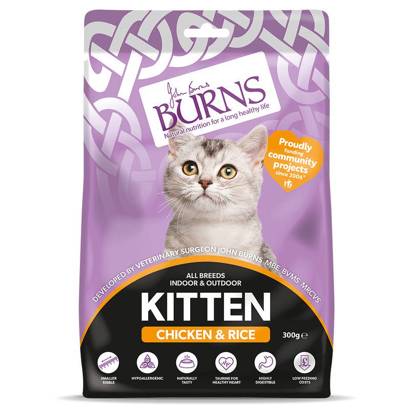 Burns chicken rice kitten kibble