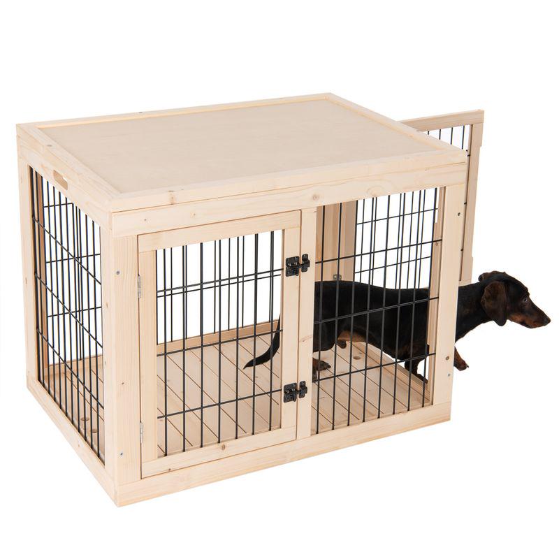 Secure decorative dog crate