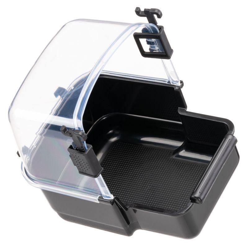 Enclosed parakeet bathing solution