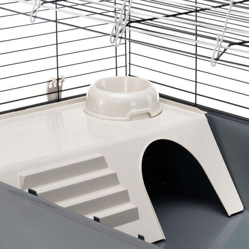 Pet cage with tray