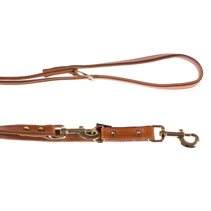 Cognac leather lead