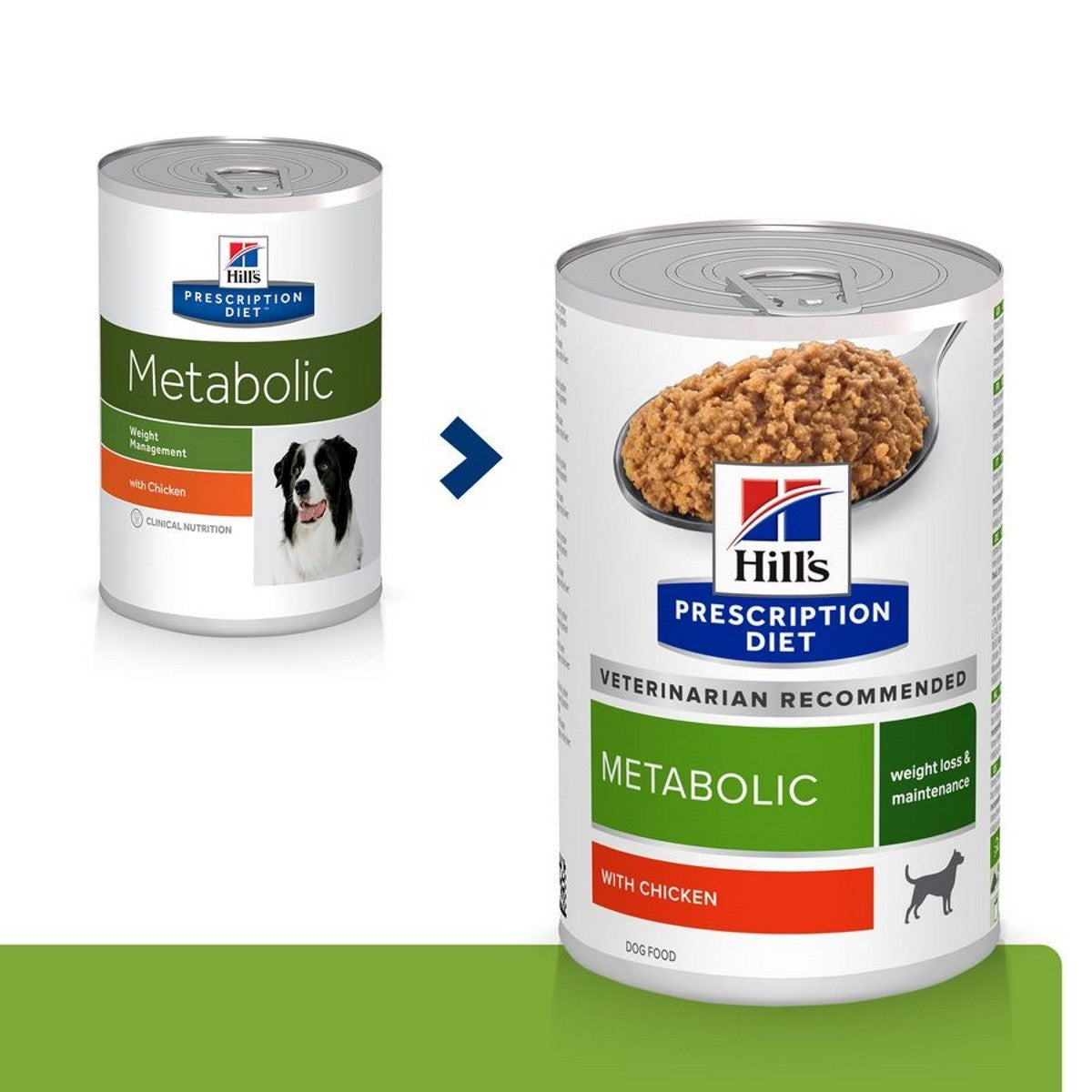Dog eating Metabolic wet food