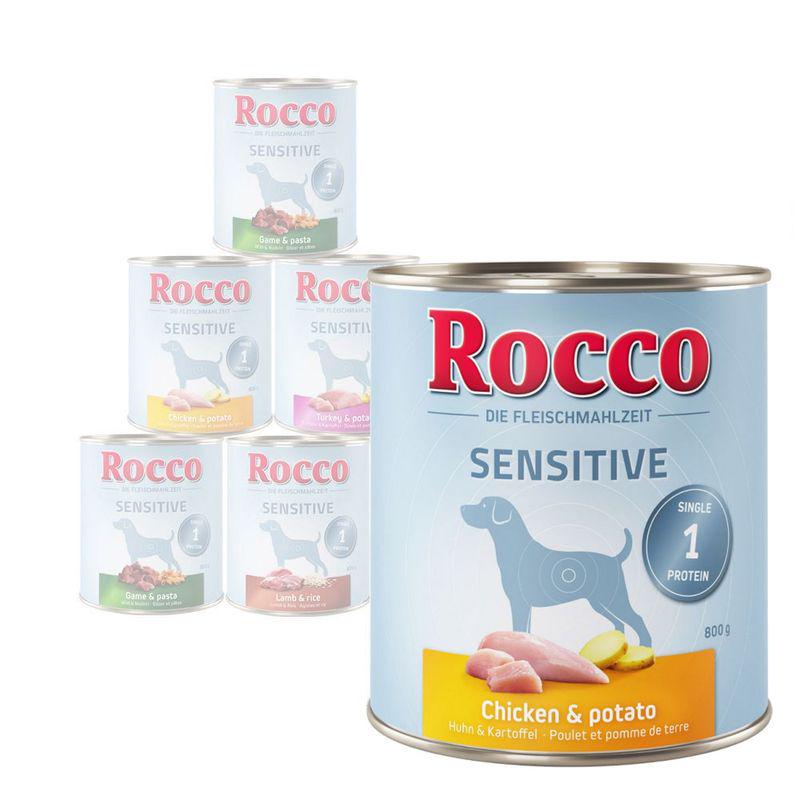 Mixed flavours wet dog food