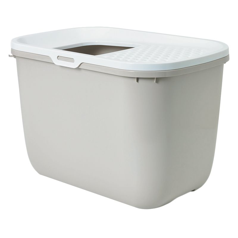Enclosed cat toilet with top access