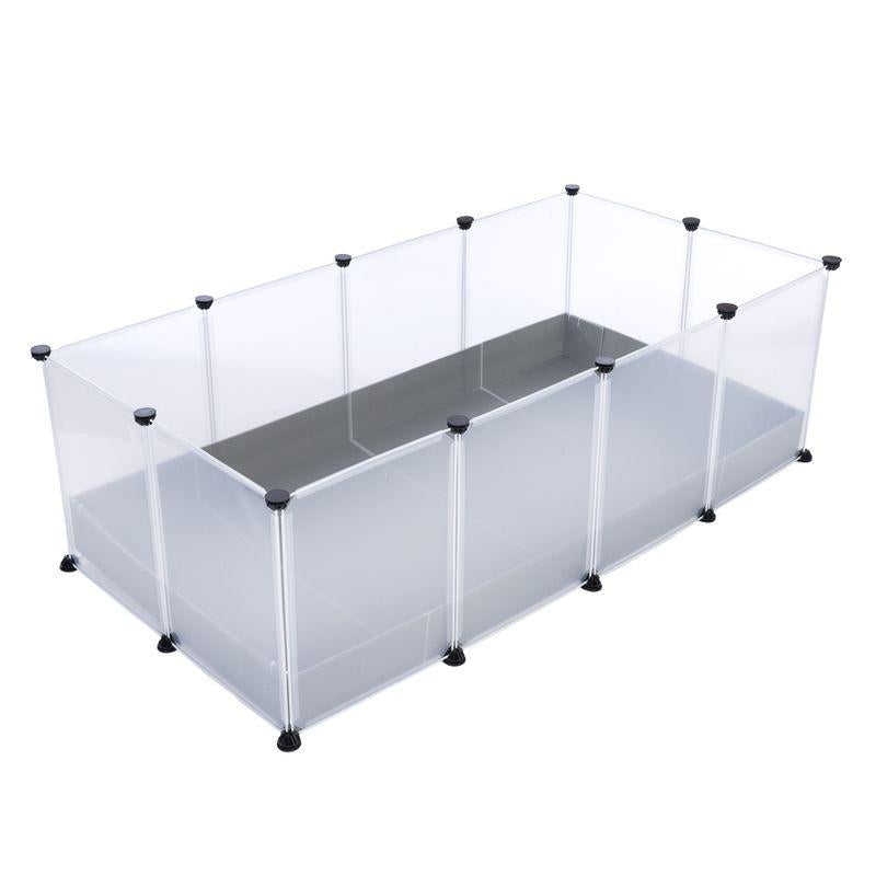 Slot-together pet enclosure