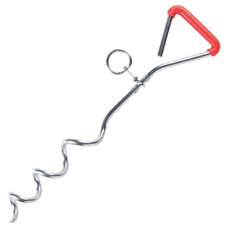 Dog tether stake for leash