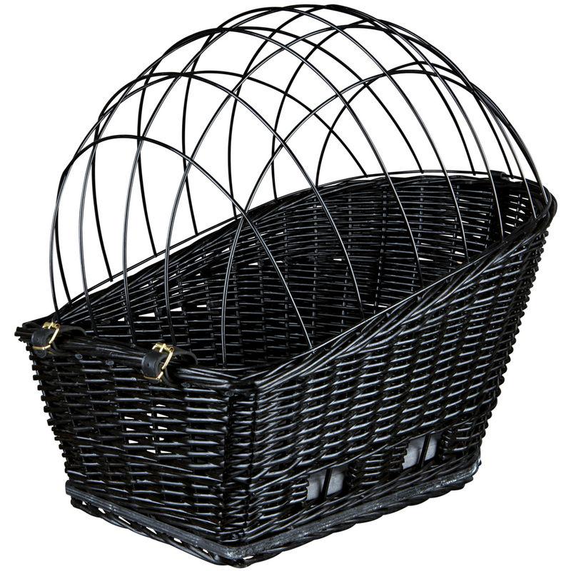 Black bicycle pet basket
