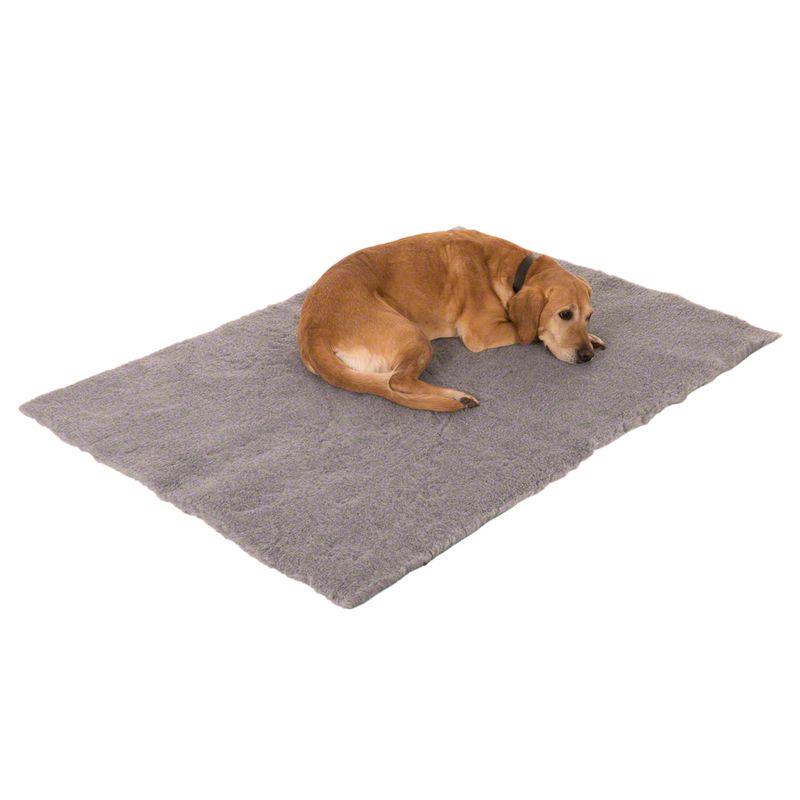 Grey fleece pet bedding