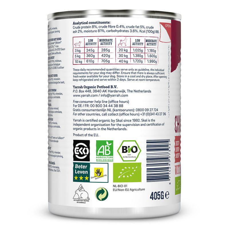 organic dog food beef