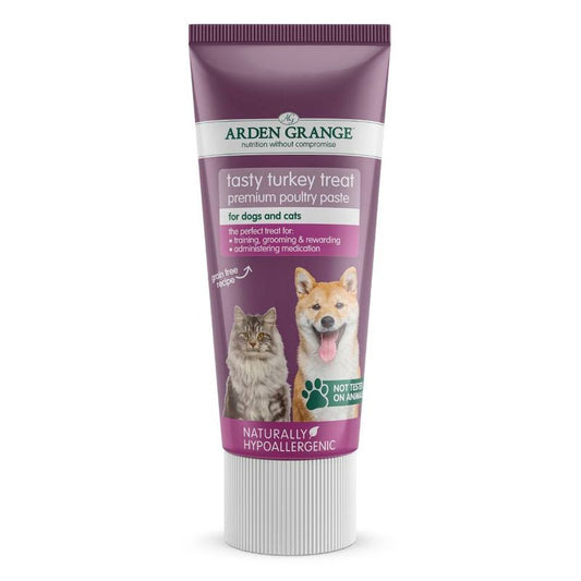 Arden Grange pet treat tube for dogs and cats on a white background