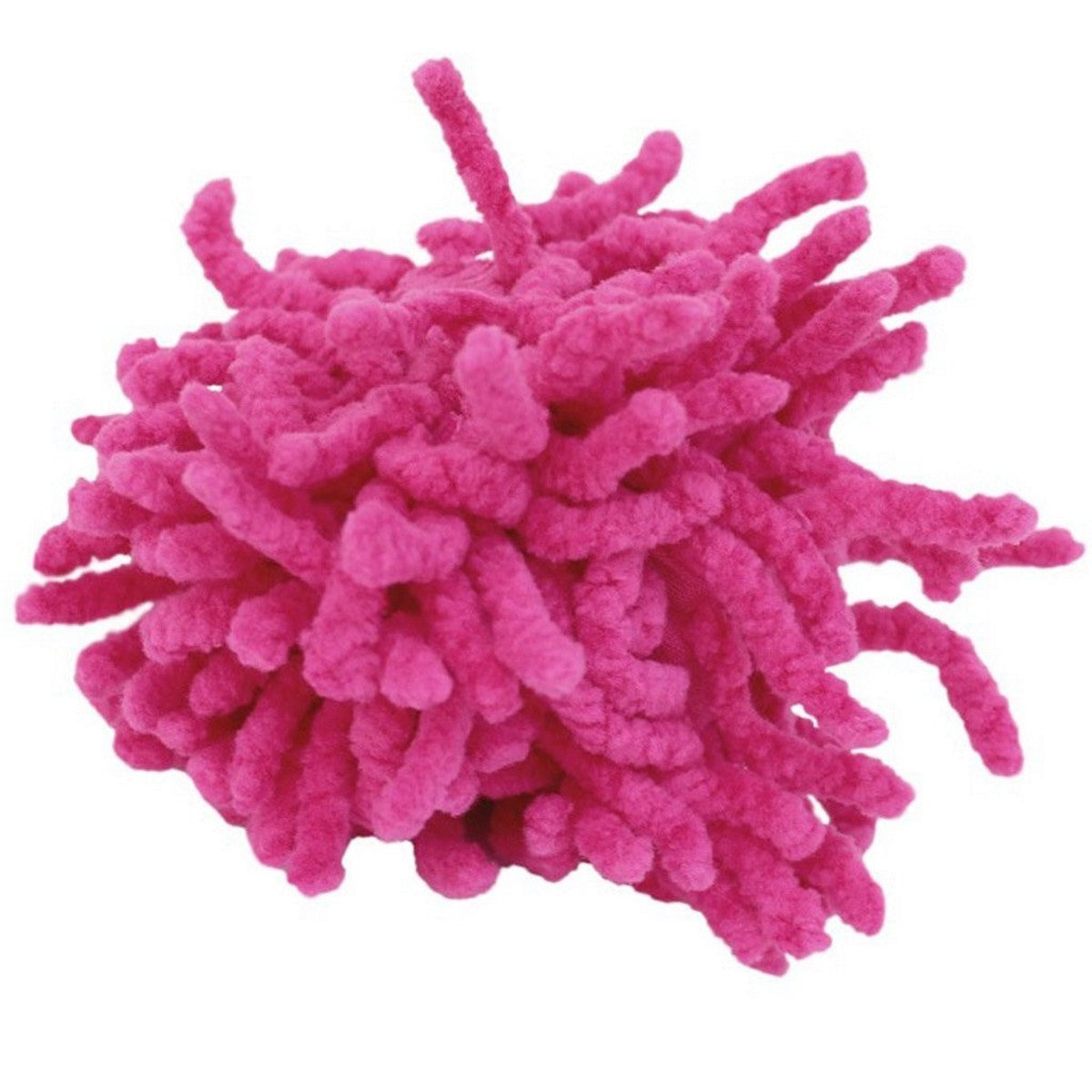 Pink textured ball on a white background