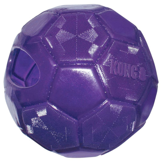 Purple textured ball with 'KONG' branding on a white background