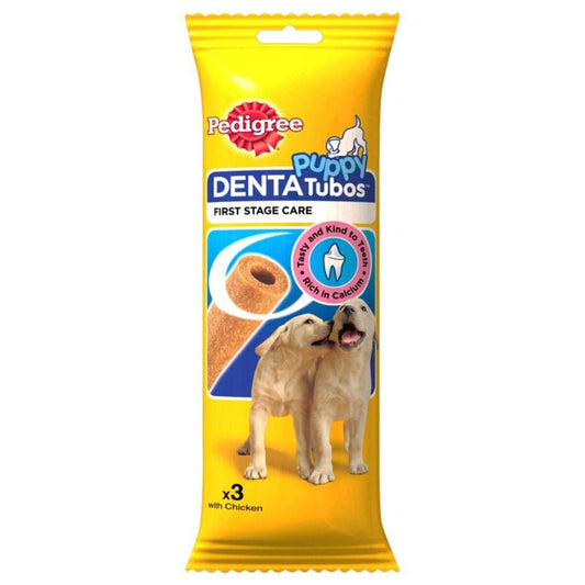 Pedigree Puppy DentaTubos packaging on a white background