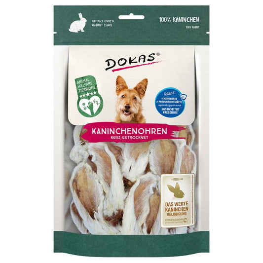 DOKAS dog treat package with rabbit ears on a white background