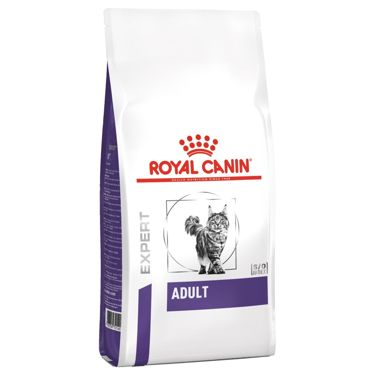 Royal Canin cat food bag on a white background