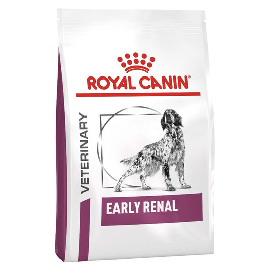 Royal Canin Veterinary Diet Early Renal dog food package on a white background
