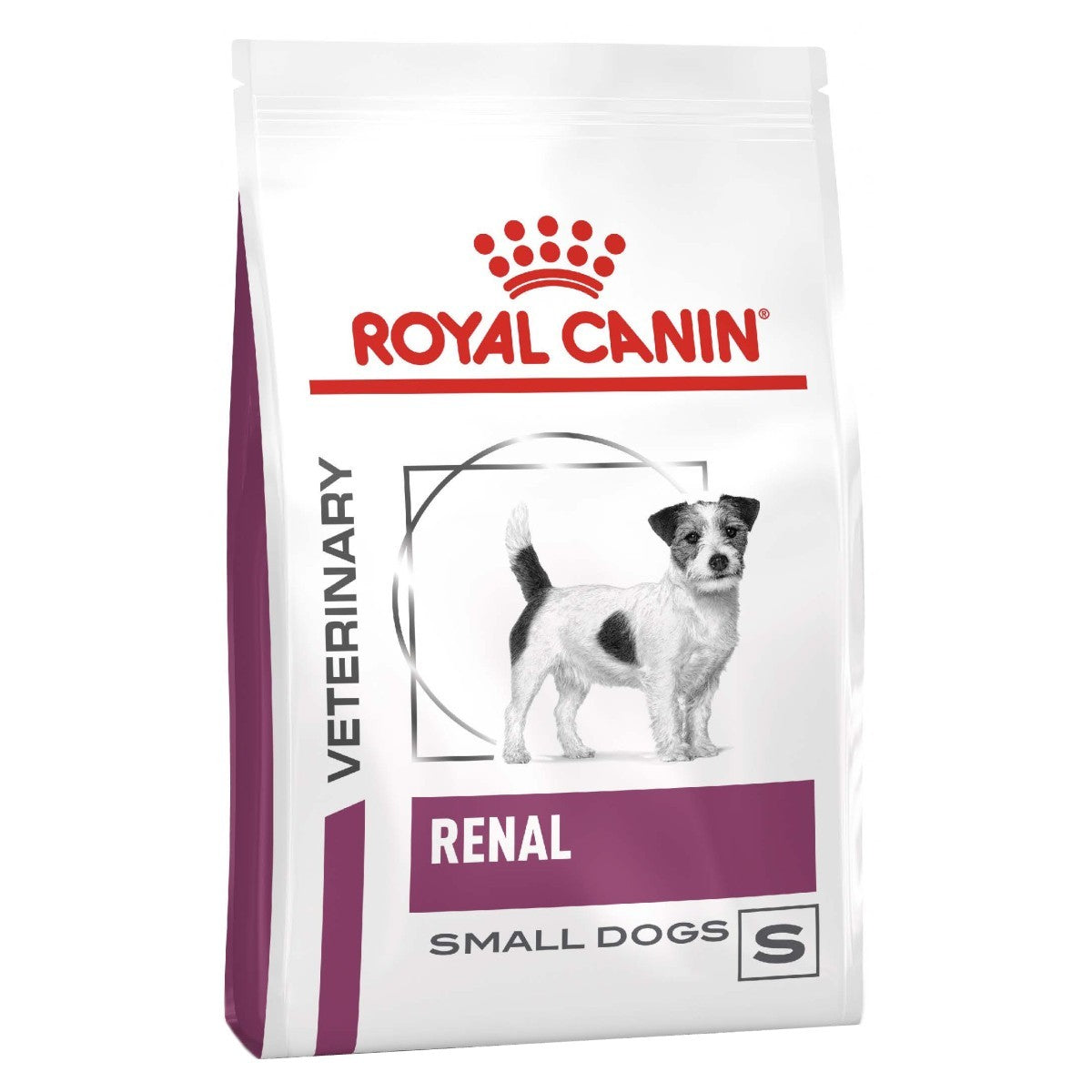 Royal Canin Veterinary Diet Renal Small Dogs food bag on a white background