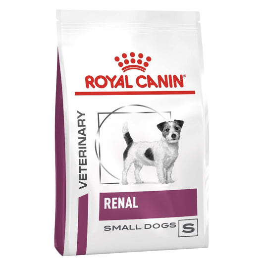 Royal Canin Veterinary Diet Renal Small Dogs food bag on a white background