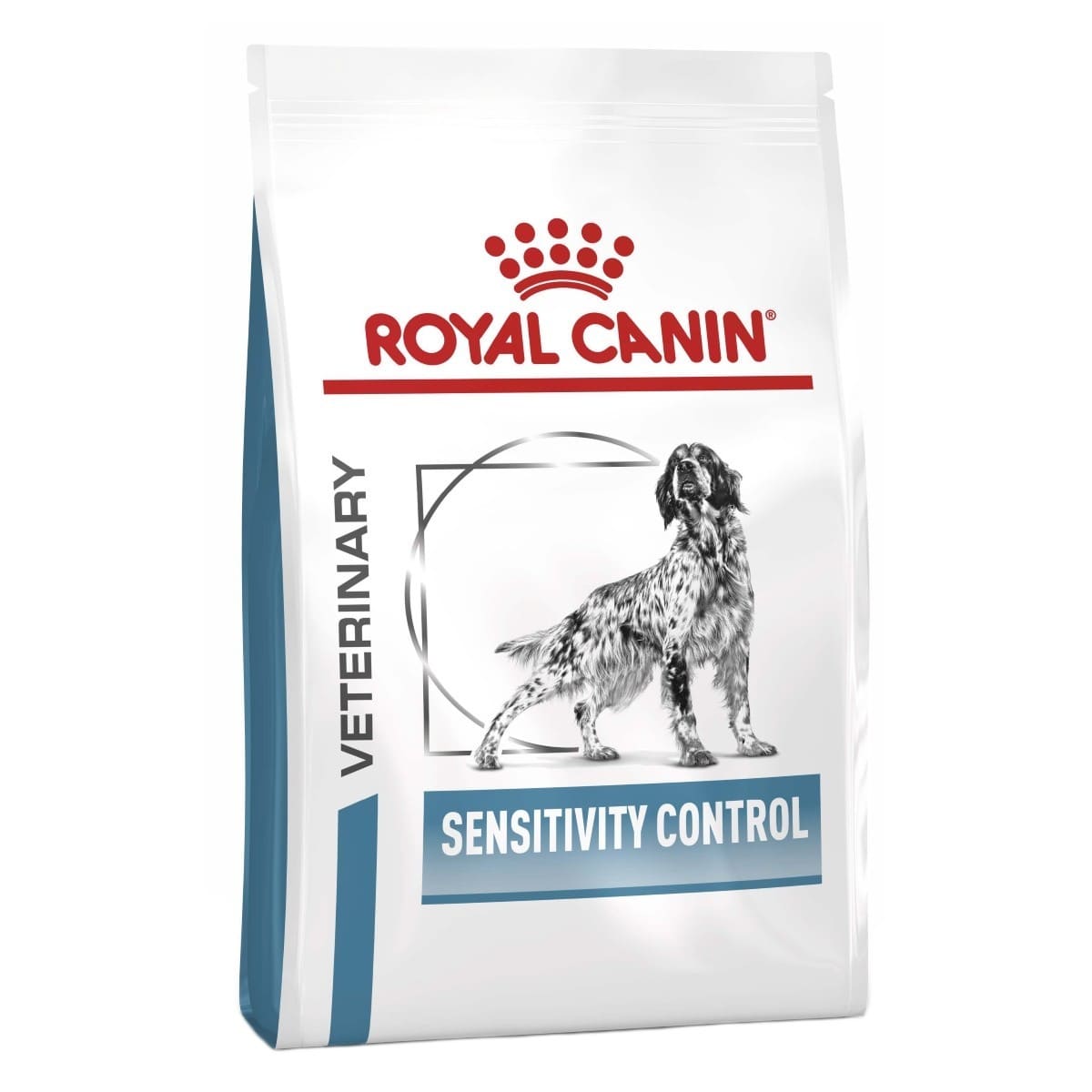 Royal Canin Veterinary Sensitivity Control dog food package on a white background
