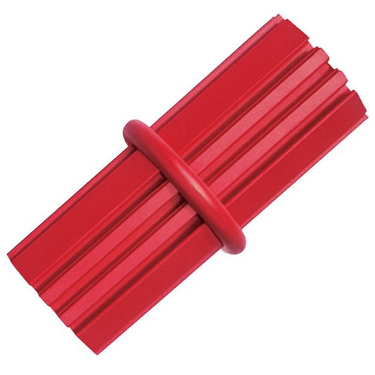 Red plastic tool with a unique design on a white background