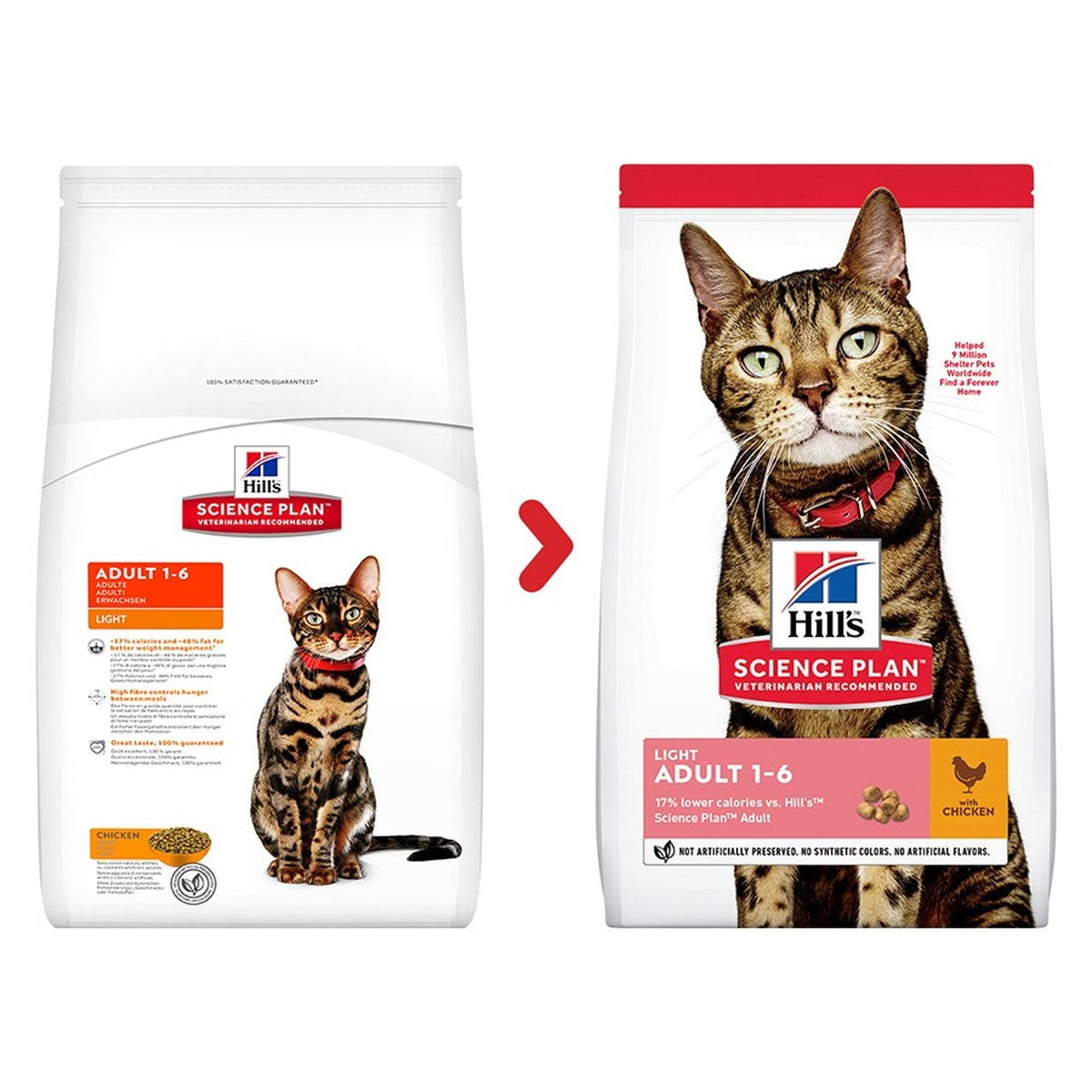 Adult cat light formula