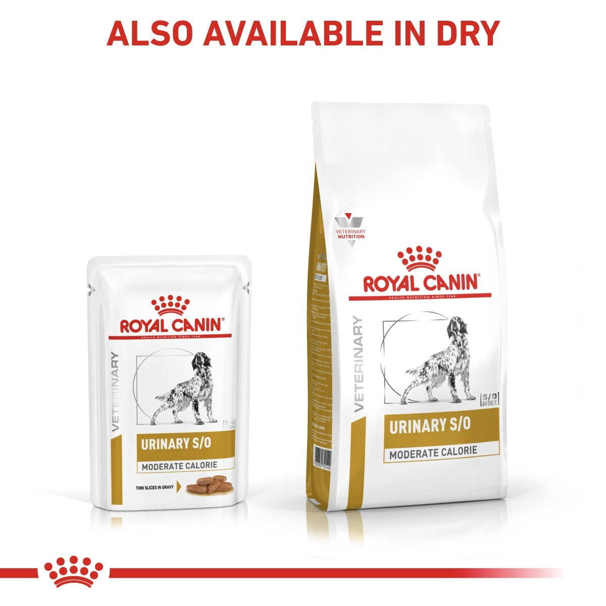 Royal Canin Veterinary Diet Urinary S/O Moderate Calorie packaging on a white background