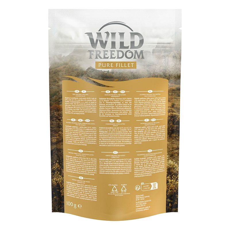 Wild Freedom pure fillet packaging with a scenic background