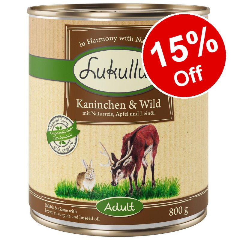 24 x 800g Lukullus Natural Wet Dog Food