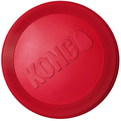 Red KONG dog toy on a white background