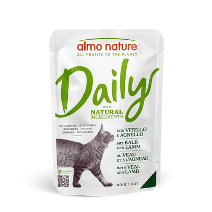Cat food pouches daily