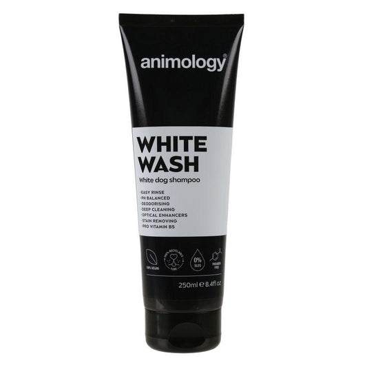 White coat dog shampoo
