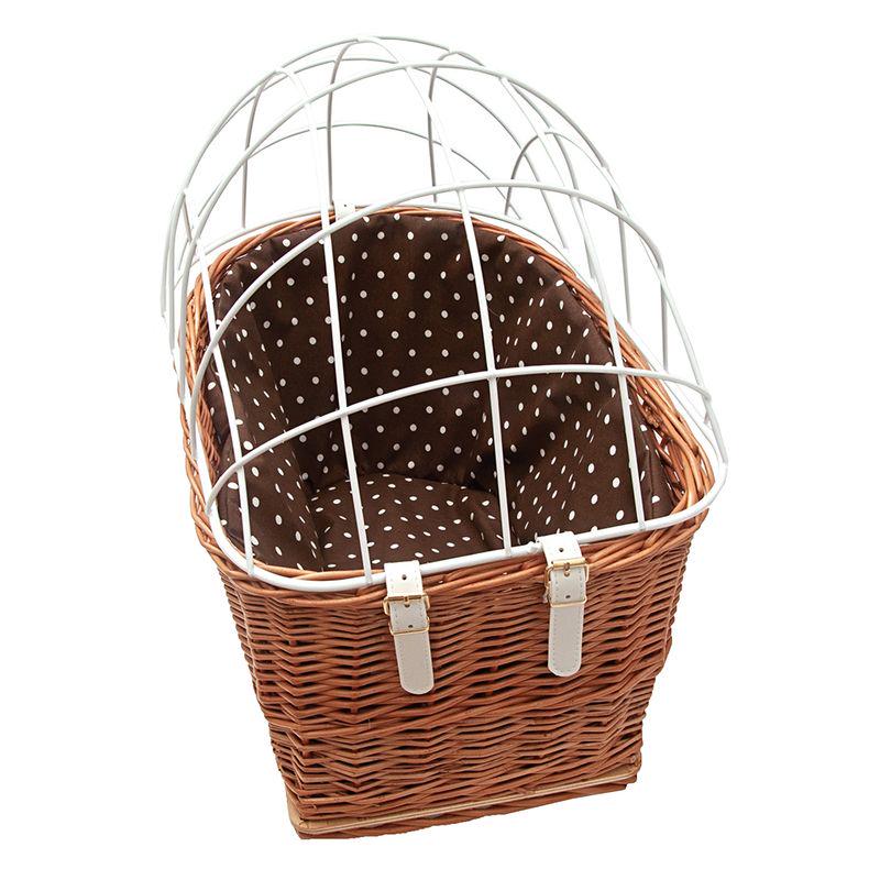 Wicker bike basket