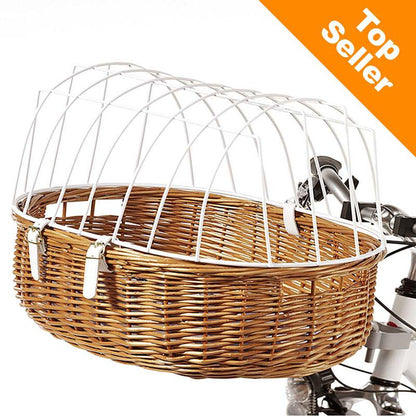 Pet basket for bicycle