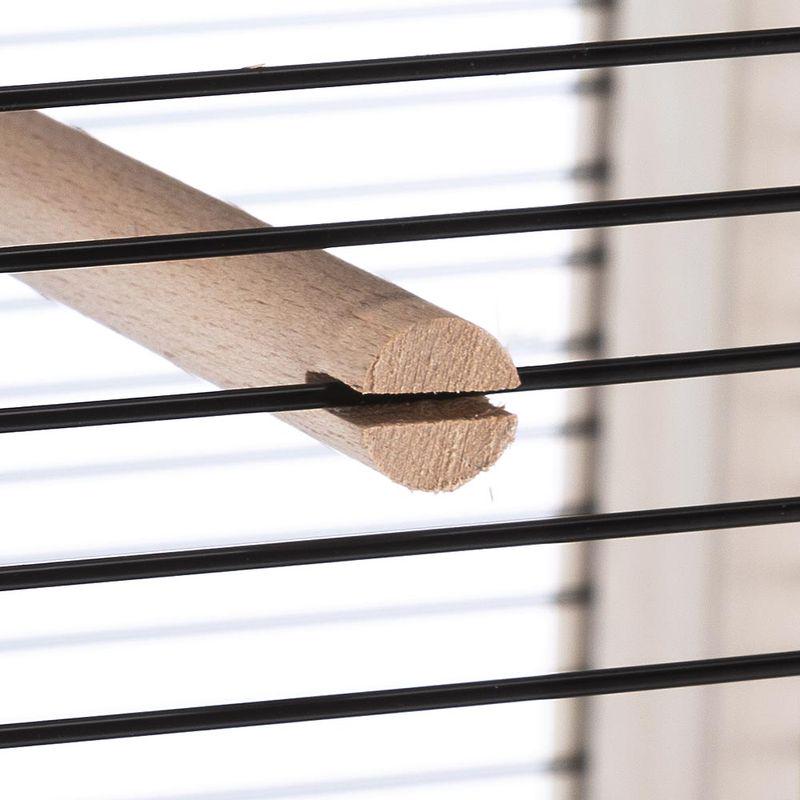 Multiple wooden perches