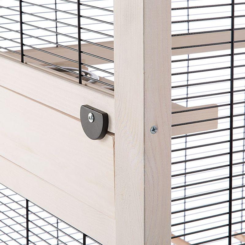 Three-door bird cage

