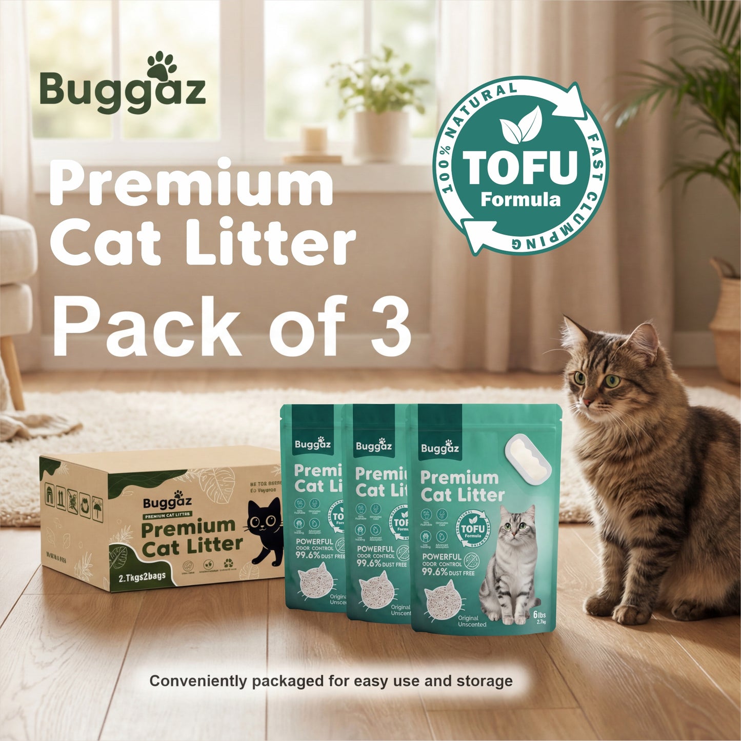 Buggaz Tofu Cat Litter