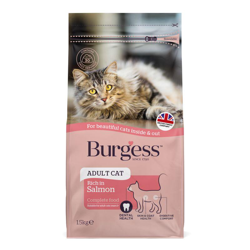 Burgess adult salmon cat food