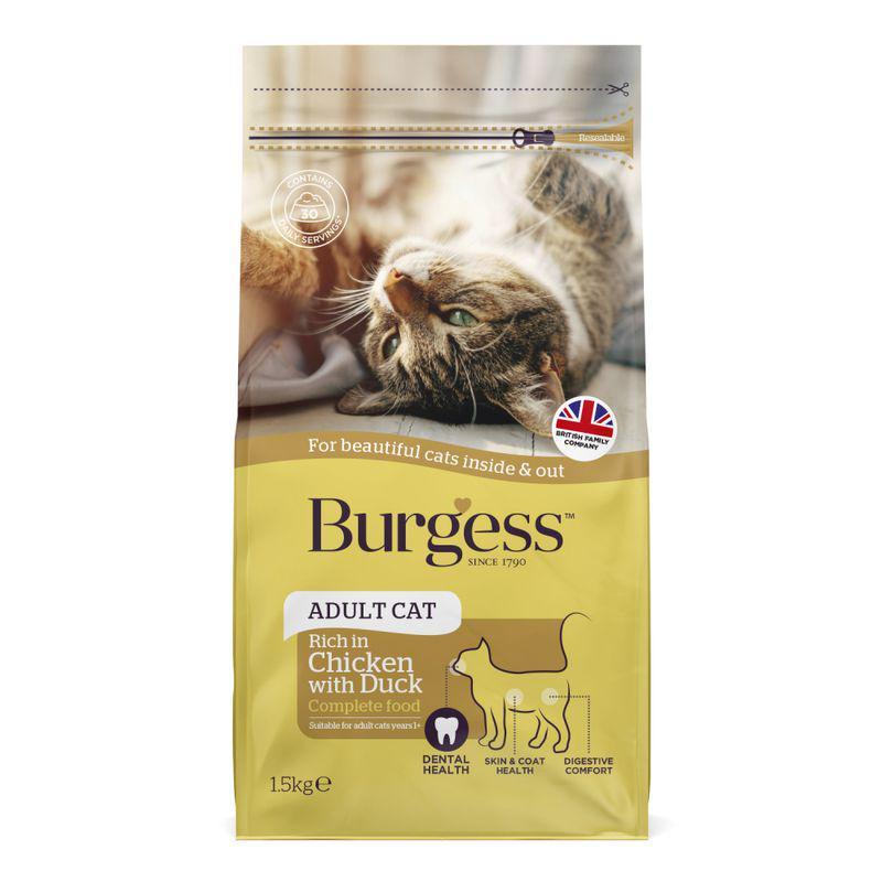 Burgess Adult Cat Rich in Chicken with Duck