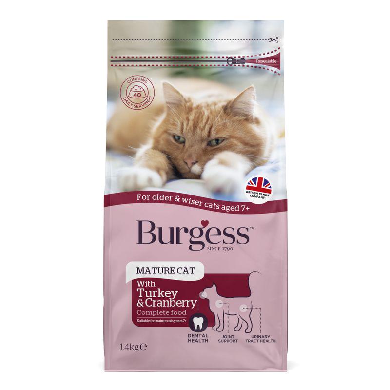 Burgess Mature cat food