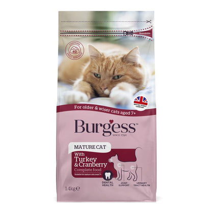 Burgess Mature cat food