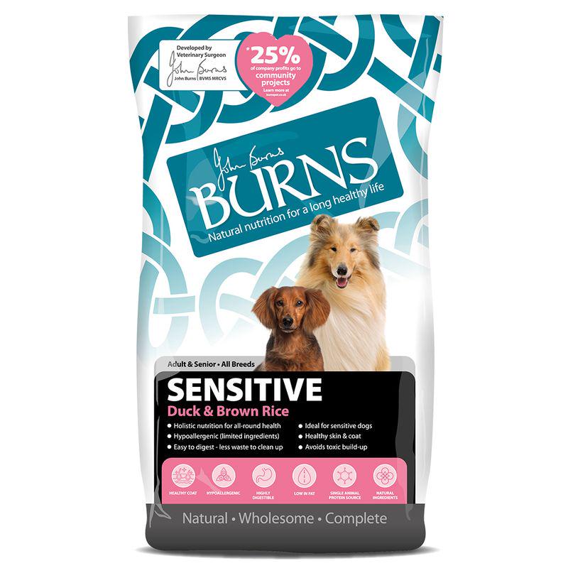 Burns Adult and Senior Sensitive - Duck and Brown Rice