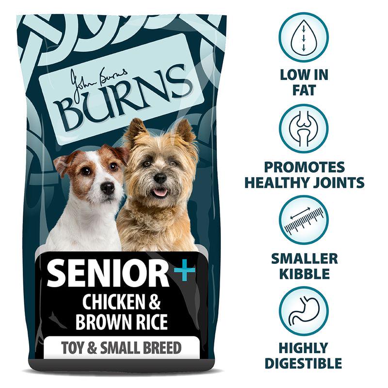 Burns Senior+ Toy and Small Breed - Chicken and Brown Rice