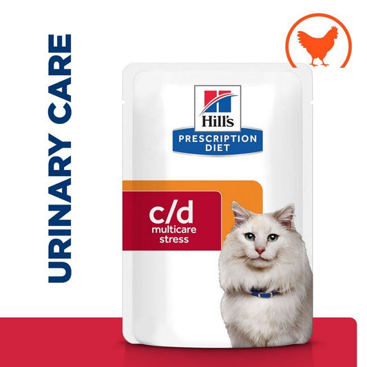 Hill’s c/d Urinary Stress cat food pouch