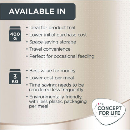 Concept cat food Persian adult