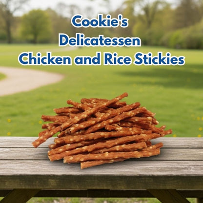 cookieis delicatessen chicken and rice stickies treats