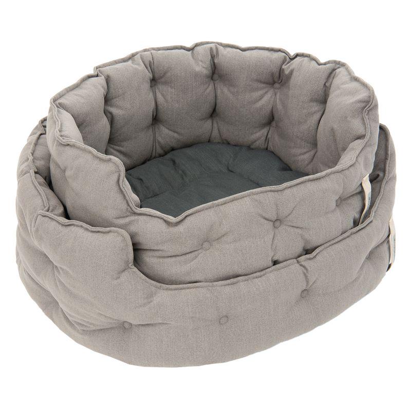 Recycled fabric dog bed