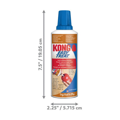 Kongo Easy Treat bottle with dimensions labeled on a white background