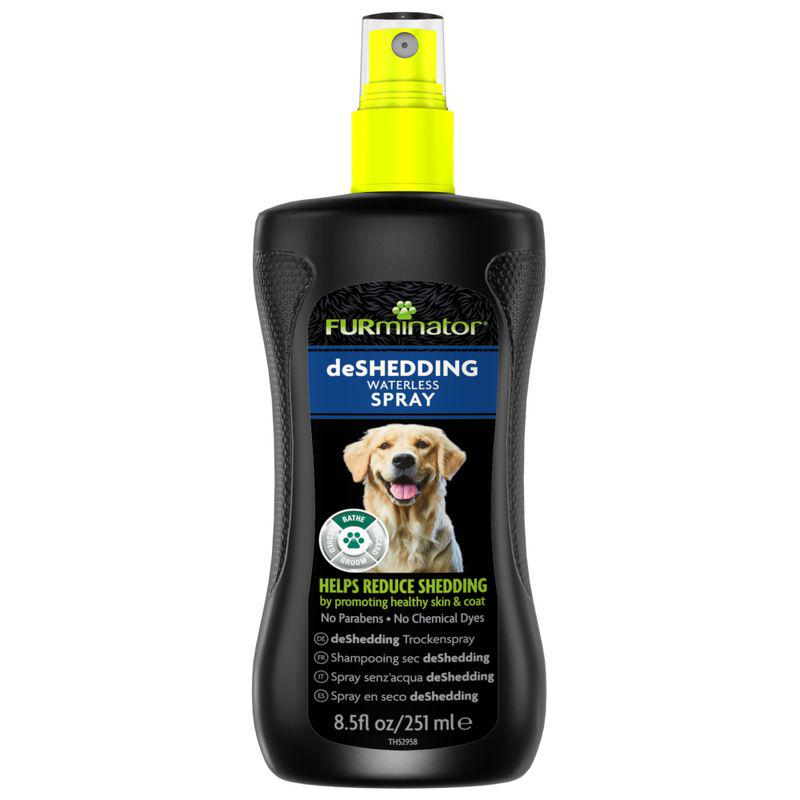 Waterless deshedding spray