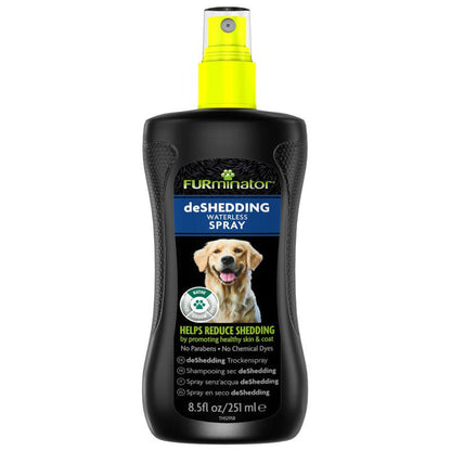 Waterless deshedding spray